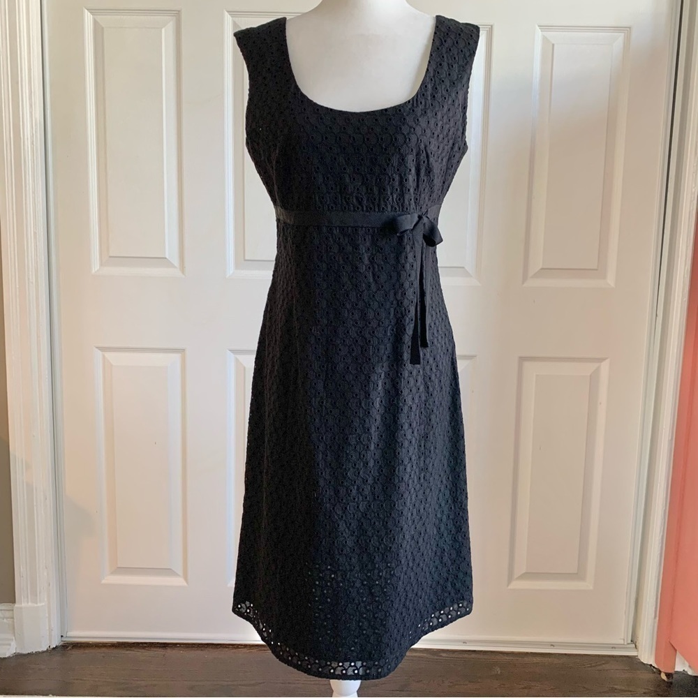 Ann Taylor Black Eyelet Summer Dress